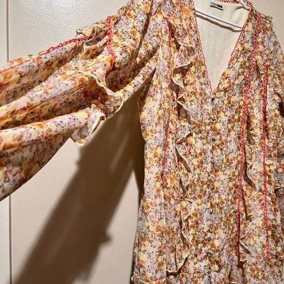 Fashion Nova Bohemian Floral Ruffle Dress - Picture 2 of 2
